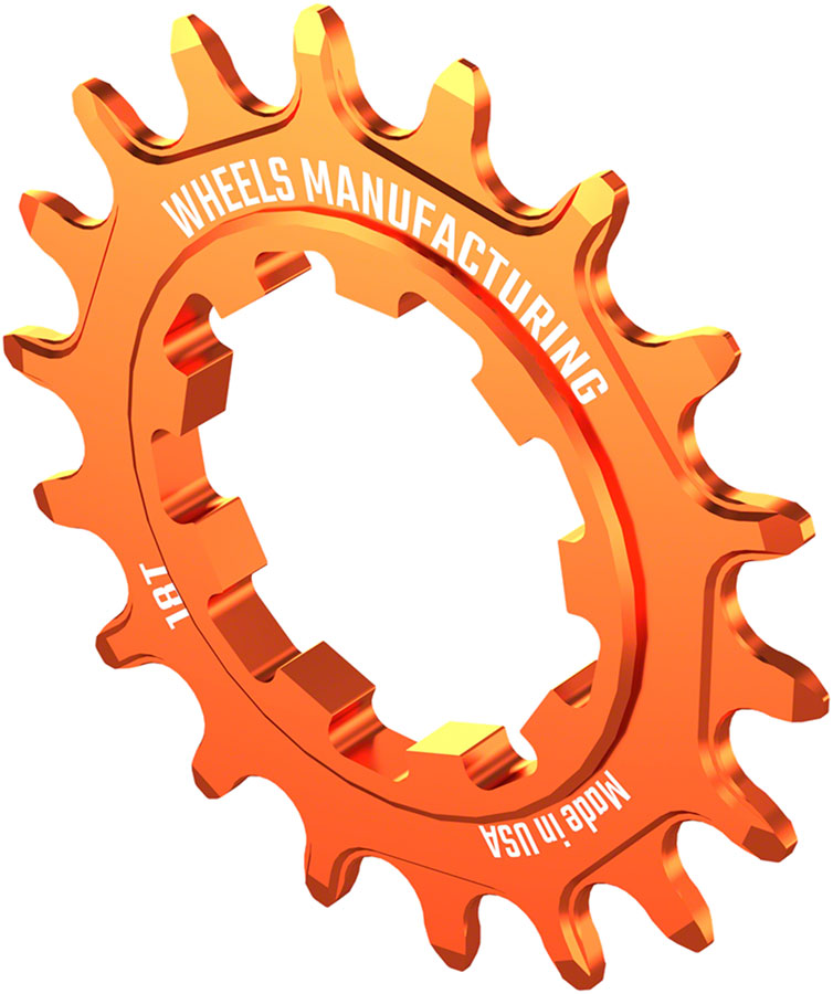 Wheels Manufacturing SOLO-SPEED Cog - 18t Fits SOLO-SPLINE SOLO-XD kits Orange