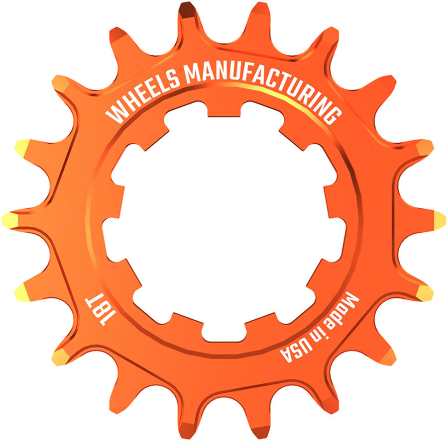 Wheels Manufacturing SOLO-SPEED Cog - 18t Fits SOLO-SPLINE SOLO-XD kits Orange