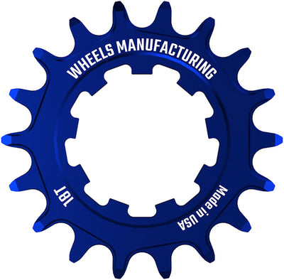Wheels Manufacturing SOLO-SPEED Cog - 18t Fits SOLO-SPLINE SOLO-XD kits Blue