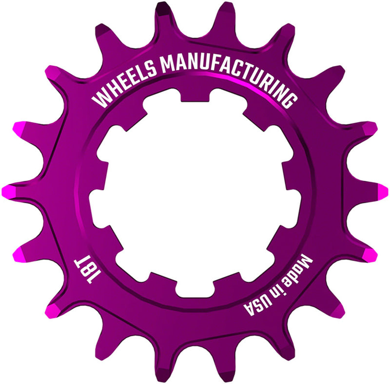Wheels Manufacturing SOLO-SPEED Cog - 18t Fits SOLO-SPLINE SOLO-XD kits Purple