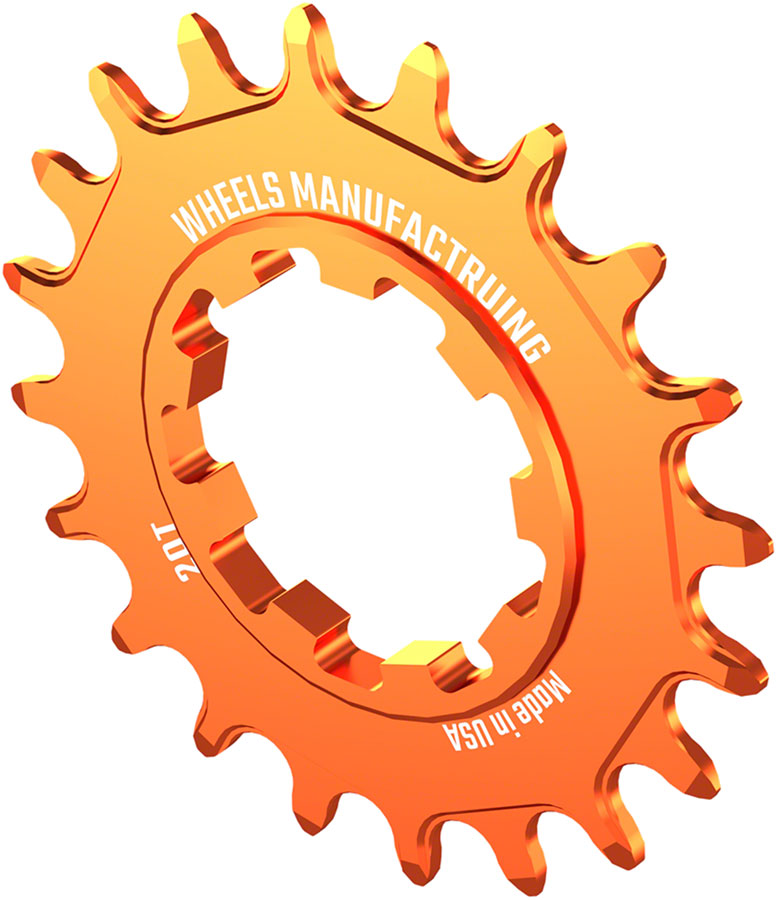 Wheels Manufacturing SOLO-SPEED Cog - 20t Fits SOLO-SPLINE SOLO-XD kits Orange