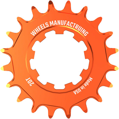 Wheels Manufacturing SOLO-SPEED Cog - 20t Fits SOLO-SPLINE SOLO-XD kits Orange