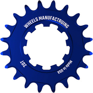 Wheels Manufacturing SOLO-SPEED Cog - 20t Fits SOLO-SPLINE SOLO-XD kits Blue