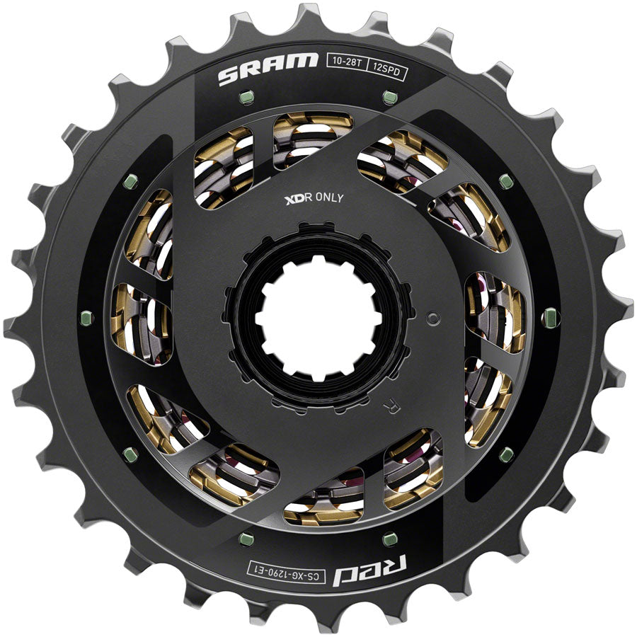 SRAM RED XG-1290 Cassette - 12-Speed, 10-36t, For XDR Driver Body, Rainbow, E1