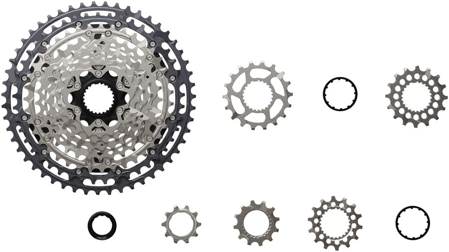 Shimano Deore XT CS-M8200-12 Cassette - 12-Speed, 10-51t, Hyperglide+, Micro Spline, Gray/Silver