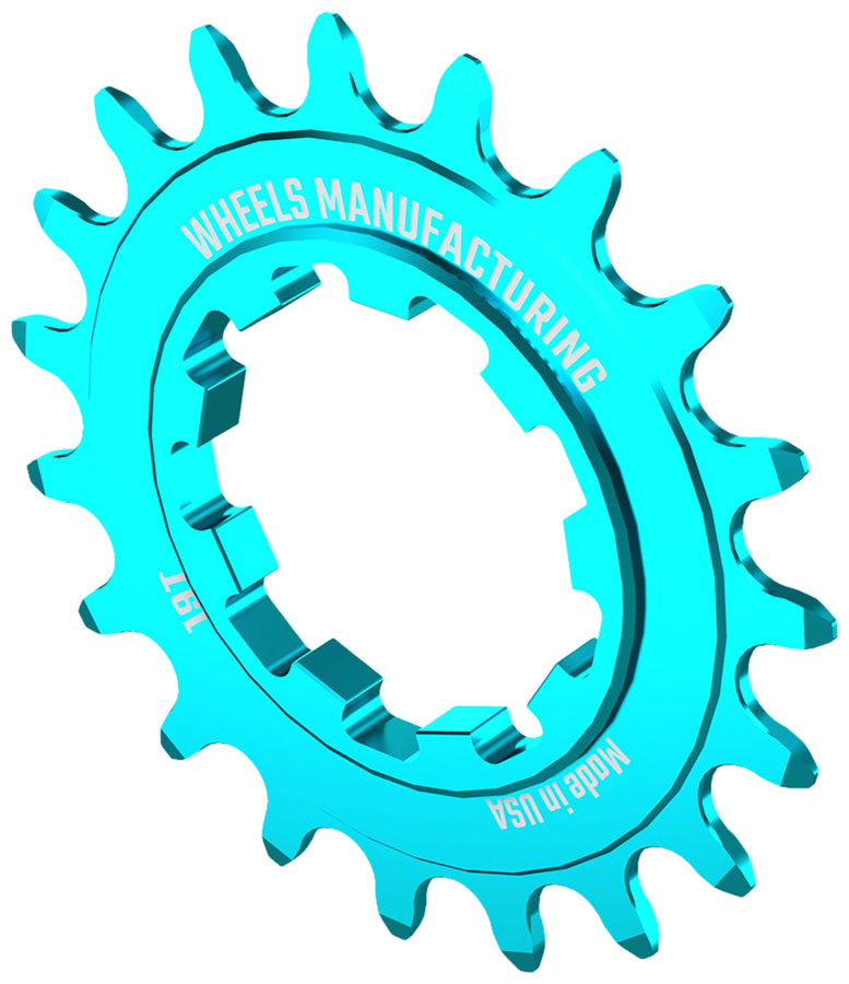 Wheels Manufacturing SOLO-SPEED Cog - 19t Fits SOLO-SPLINE SOLO-XD kits Teal