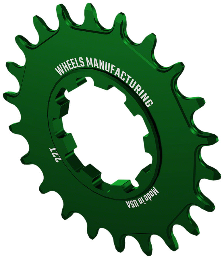 Wheels Manufacturing SOLO-SPEED Cog - 22t Fits SOLO-SPLINE SOLO-XD kits Green