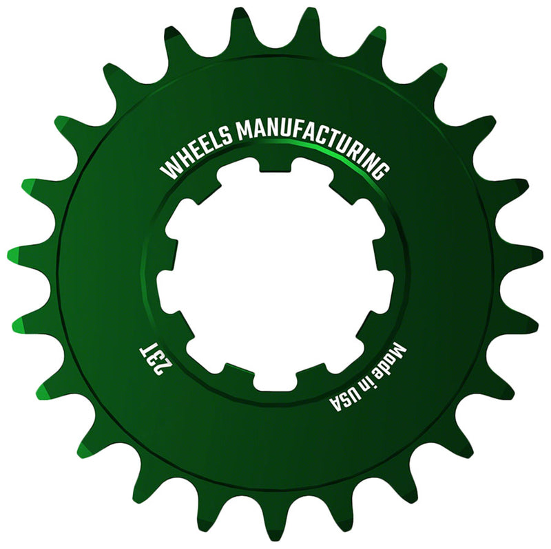 Wheels Manufacturing SOLO-SPEED Cog - 23t Fits SOLO-SPLINE SOLO-XD kits Green