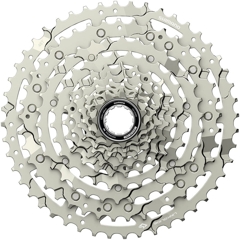 Shimano CUES CS-LG400-10 Cassette - 10-Speed 11-48t LINKGLIDE Silver