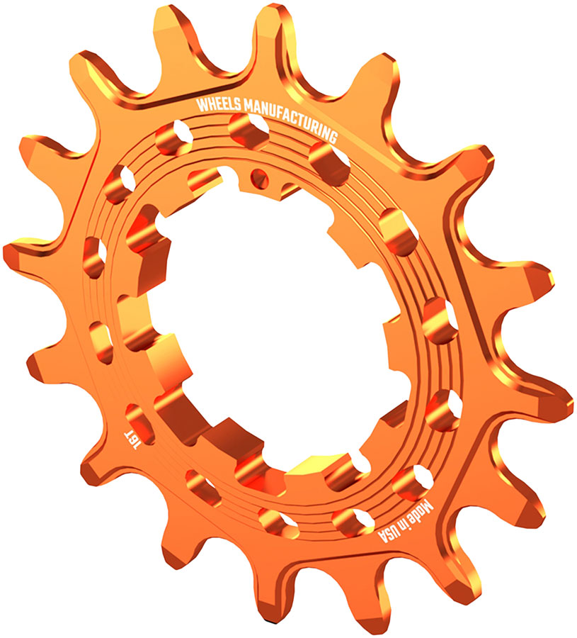 Wheels Manufacturing SOLO HG Cog - 16t Fits SOLO-HG Kits Orange