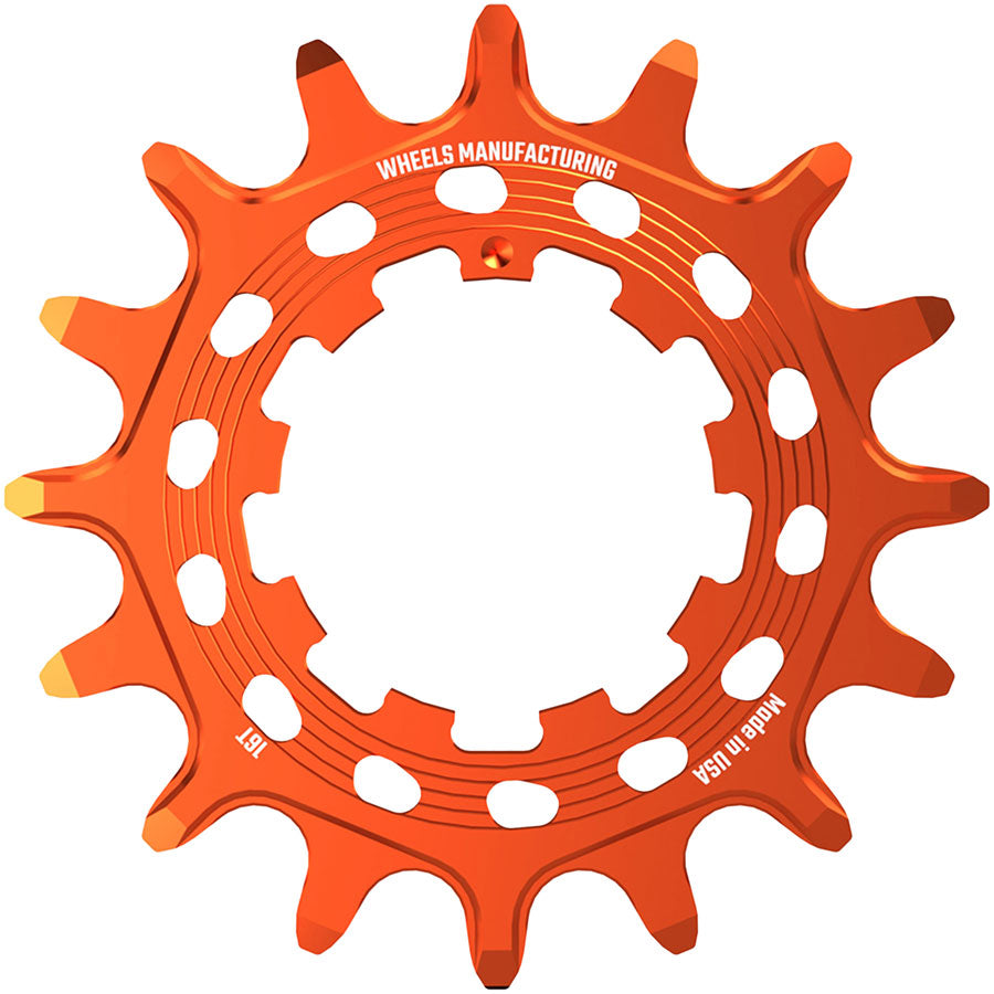 Wheels Manufacturing SOLO HG Cog - 16t Fits SOLO-HG Kits Orange