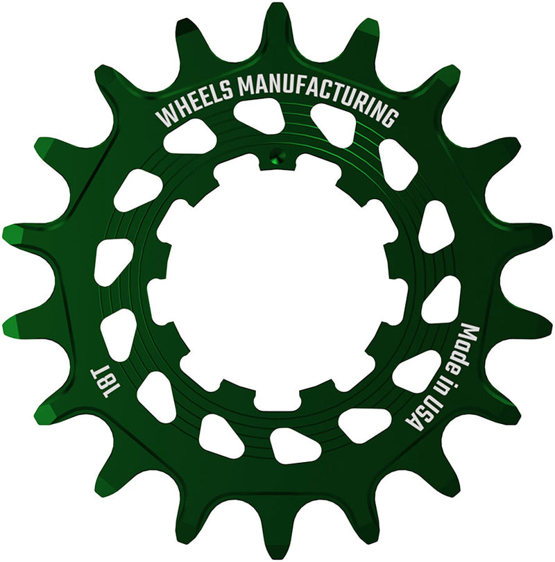 Wheels Manufacturing SOLO HG Cog - 18t Fits SOLO-HG Kits Green