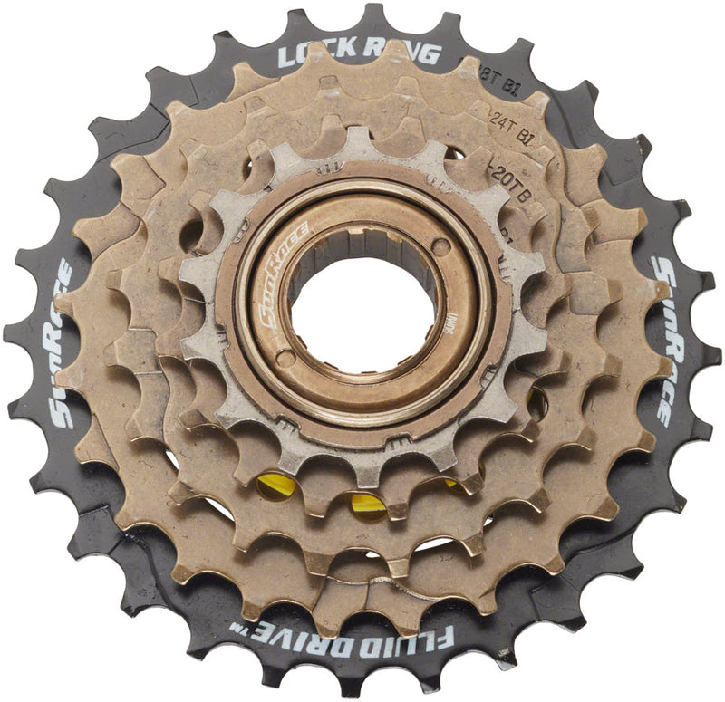SunRace M2A 5-speed 14-28 Freewheel - Black/Brown