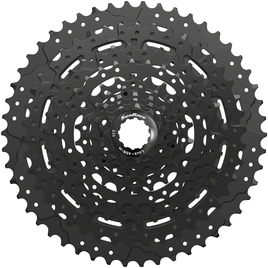 SunRace M993 Cassette - 9 Speed 11-50t ED Black Alloy Spider and Lockring