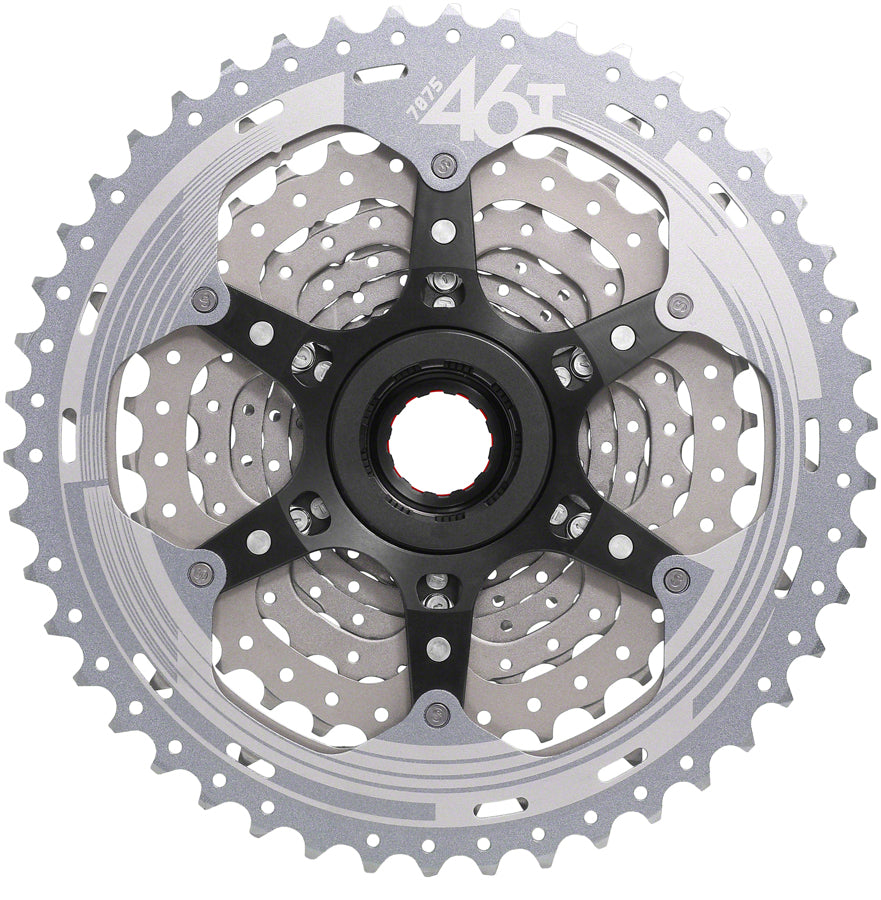 SunRace CSMX9X Cassette - 11-Speed 10-46t Metallic Silver For XD Driver Body