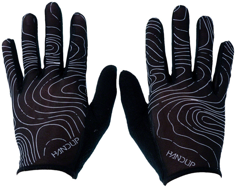 Handup Vented Gloves - Topo Map Black Medium