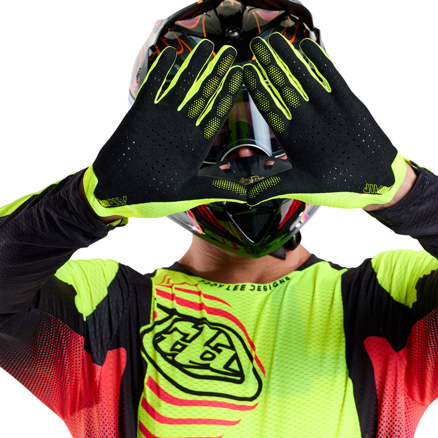 Troy Lee Designs Air Glove – Mono Flo Yellow Large