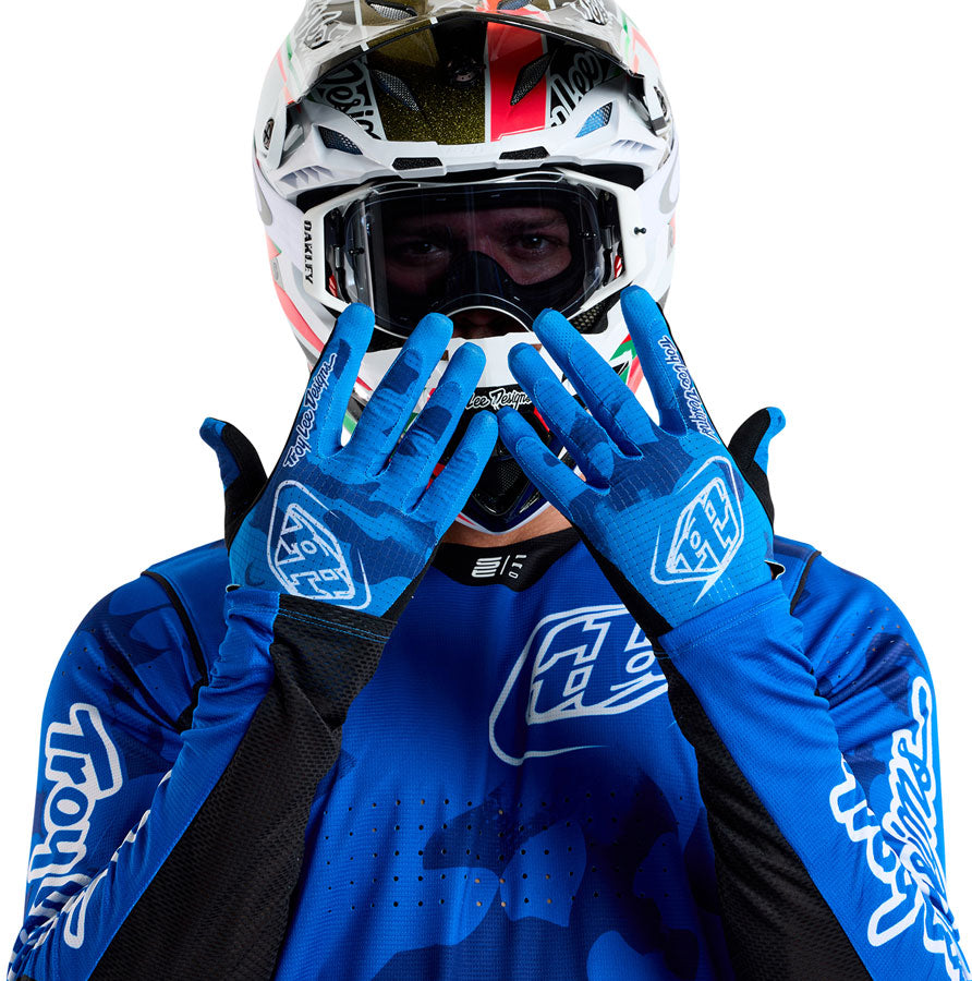 Troy Lee Designs Air Glove – Blotted Bright Blue Medium