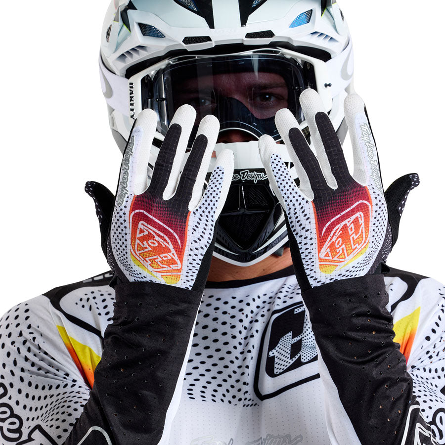 Troy Lee Designs Air Glove – Optic White / Black Large