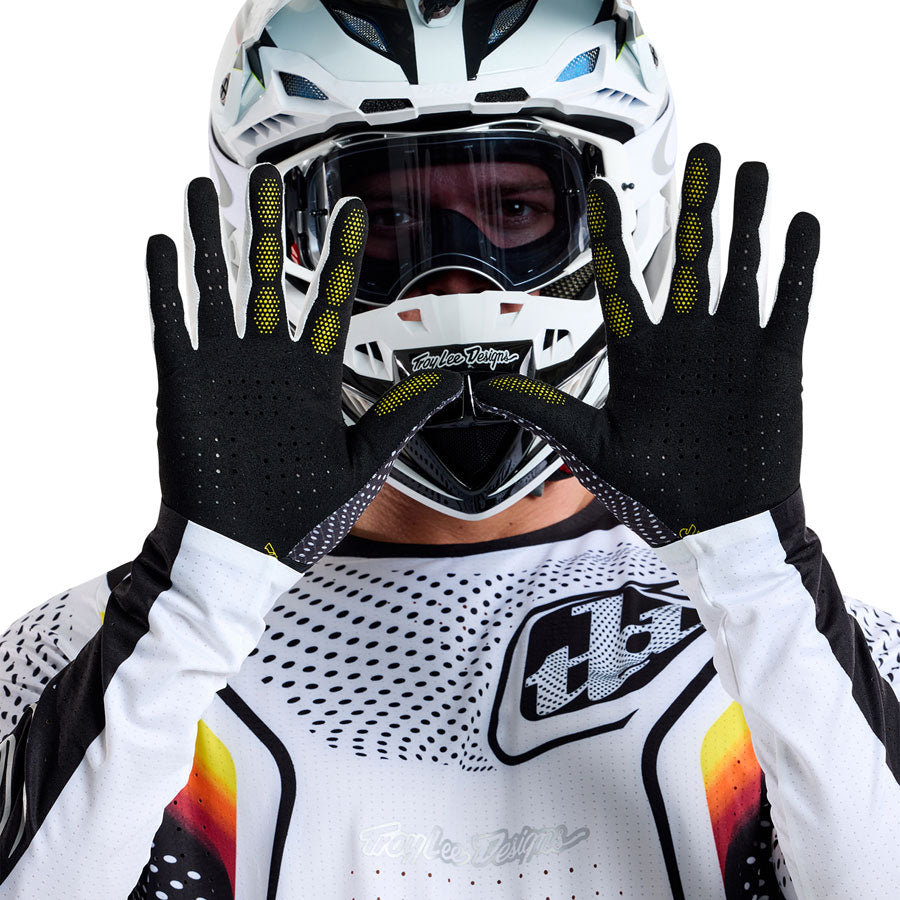 Troy Lee Designs Air Glove – Optic White / Black Medium