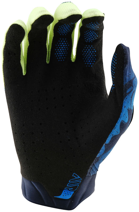 Troy Lee Designs Air Glove – Drip Glo Yellow / Dark Navy Medium