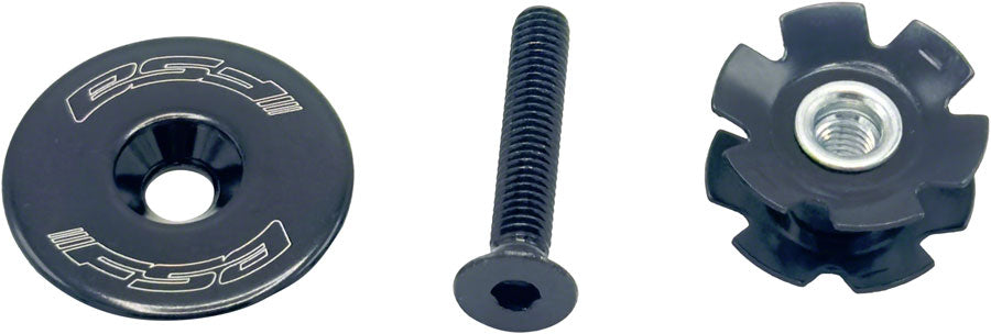 Full Speed Ahead Top Cap Star-Nut Assembly - 1-1/8" TH-874-1 Flat Top Aluminum BLK