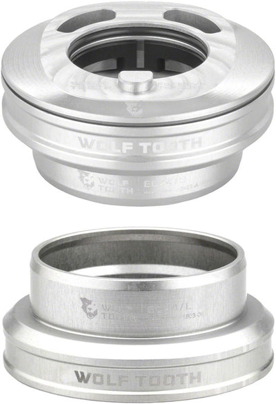 Wolf Tooth Premium Internal Headset - EC44 Upper / EC44 Lower For Enve In-Route System Only Raw Silver