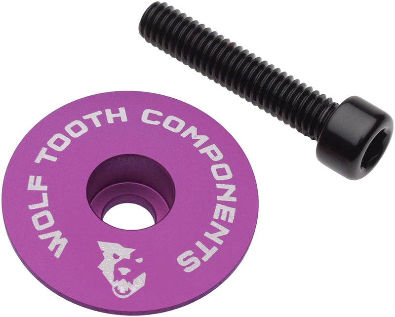 Wolf Tooth Ultralight Stem Cap - Flat Ultraviolet Purple