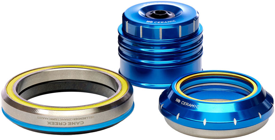Cane Creek 110 30th Anniversary Headset - IS41/28.6/H9 Upper | IS52/40 Lower Tapered Hellbender Ceramic Bearings Blue