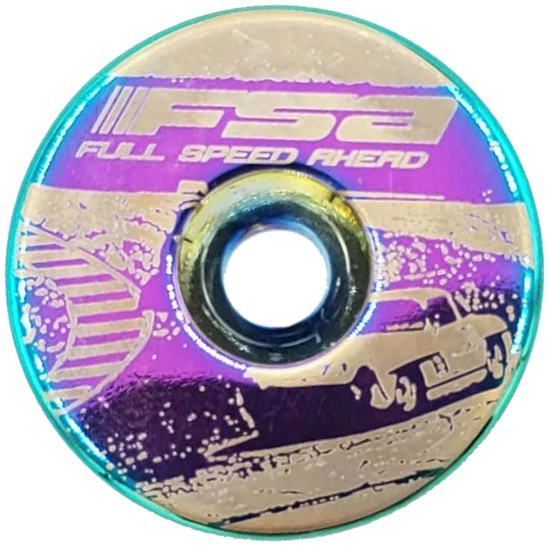 FSA Sea Otter Racetrack Custom Top Cap - Black