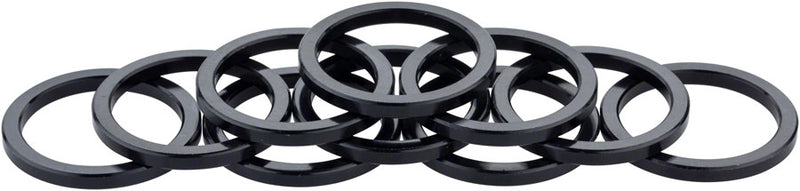 Problem Solvers Headset Stack Spacer - 25.4 3mm Aluminum Black Bag of 10