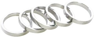 Wheels Manufacturing Aluminum Headset Spacer - 1-1/8" 5mm Silver 5-pack