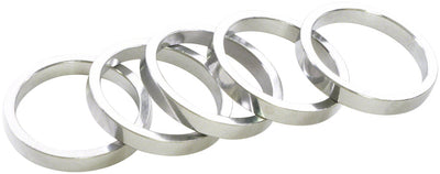 Wheels Manufacturing Aluminum Headset Spacer - 1-1/8" 5mm Silver 5-pack