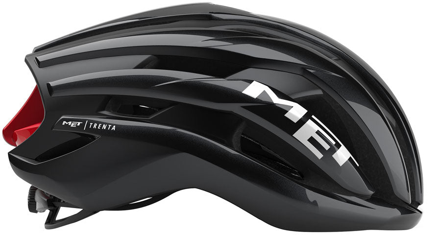 MET Trenta Helmet - Black/Red Gloss Large