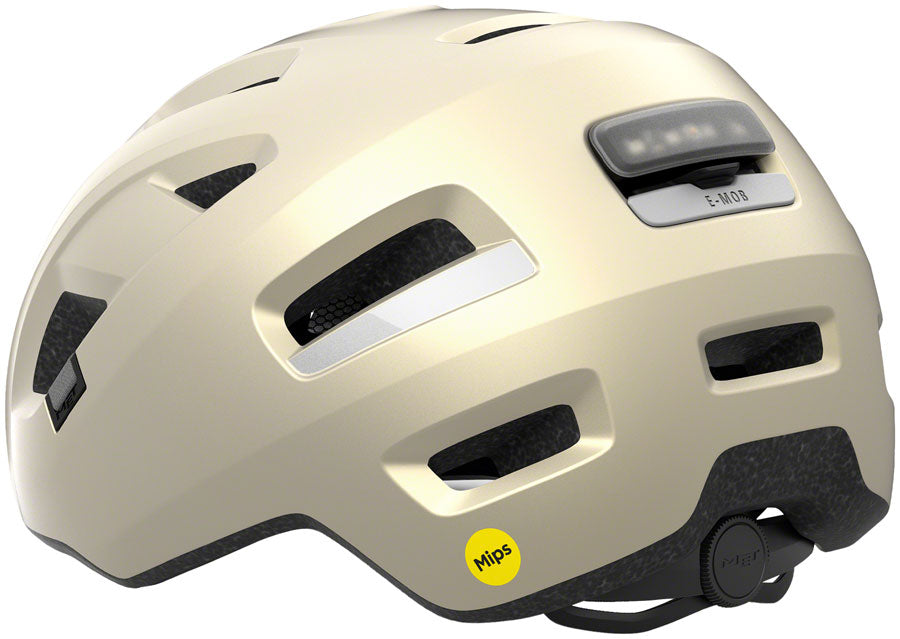 MET E-Mob Mips Helmet - Vanilla Ice Matte Small