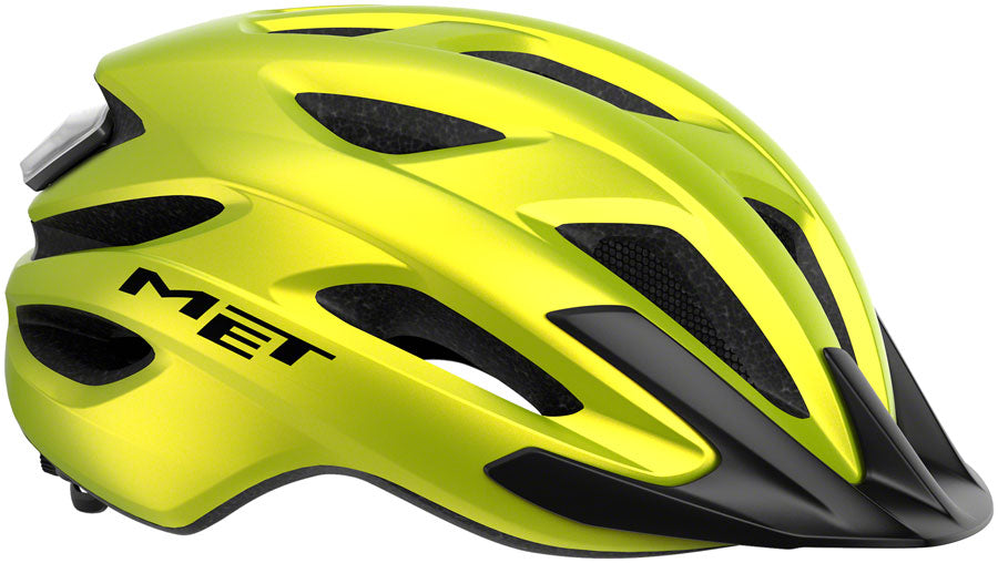 MET Crossover Mips Helmet - Lime Yellow Metallic Matte