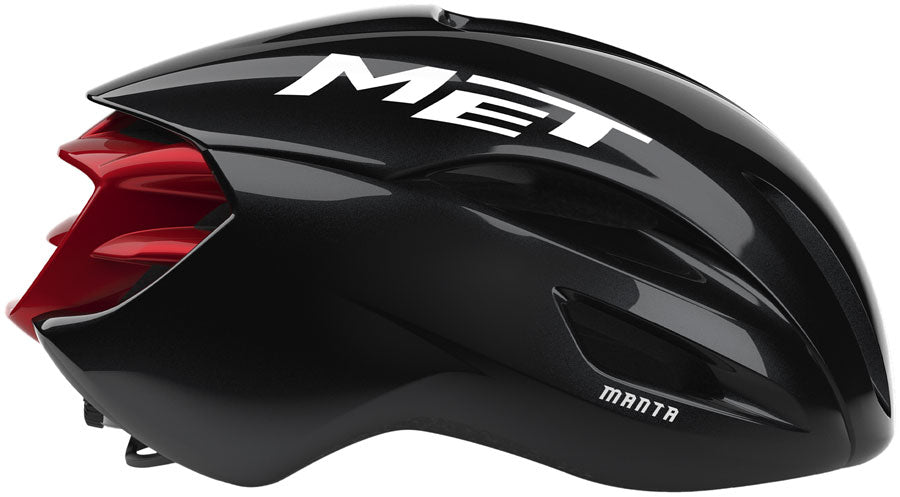 MET Manta Helmet - Black/Red Glossy Medium