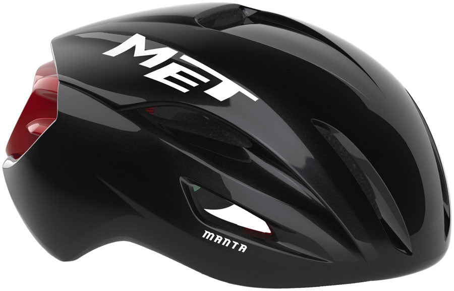 MET Manta Helmet - Black/Red Glossy Large