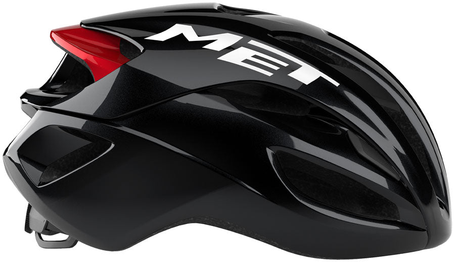 MET Rivale Helmet - Black/Red Glossy Medium
