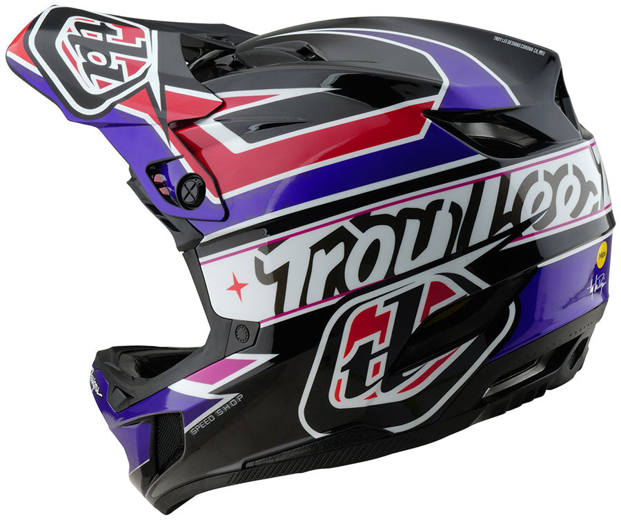 Troy Lee Designs D4 Polyacrylite Helmet – Linear Black Medium