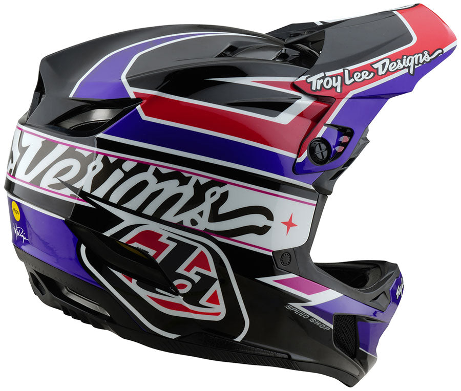 Troy Lee Designs D4 Polyacrylite Helmet – Linear Black 2X-Large