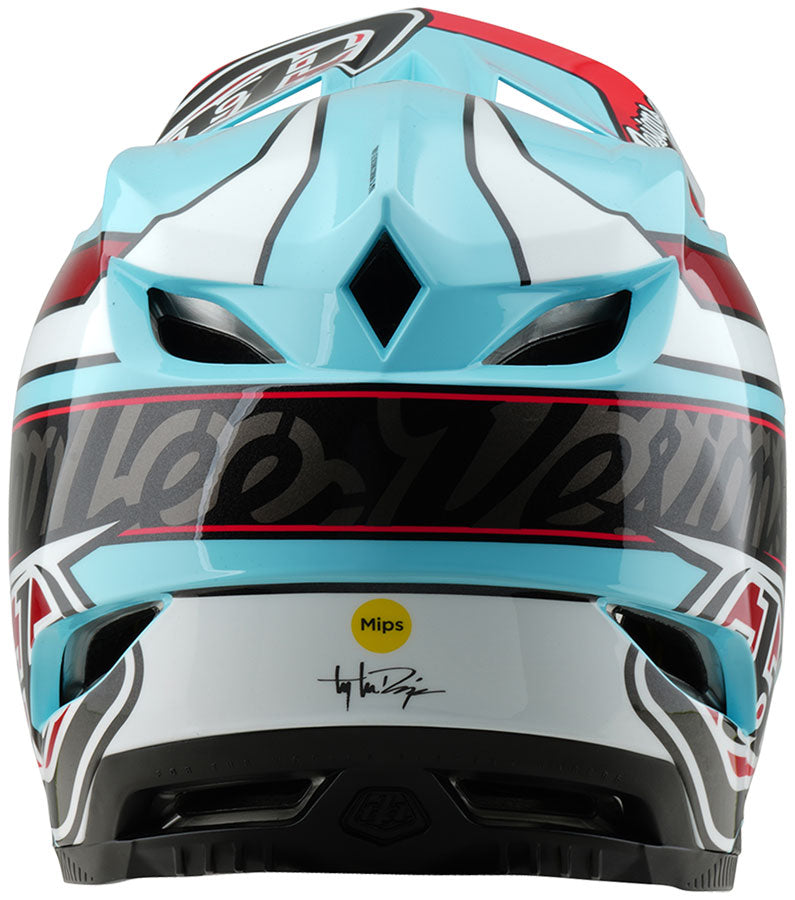 Troy Lee Designs D4 Polyacrylite Helmet – Linear Blue Large