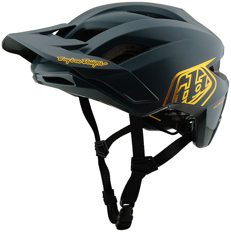 Troy Lee Designs Flowline Helmet – Point Gray/Gold Medium/Large