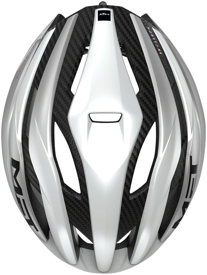 MET Trenta 3K Carbon MIPS Helmet - White/Silver Metallic Matte Large