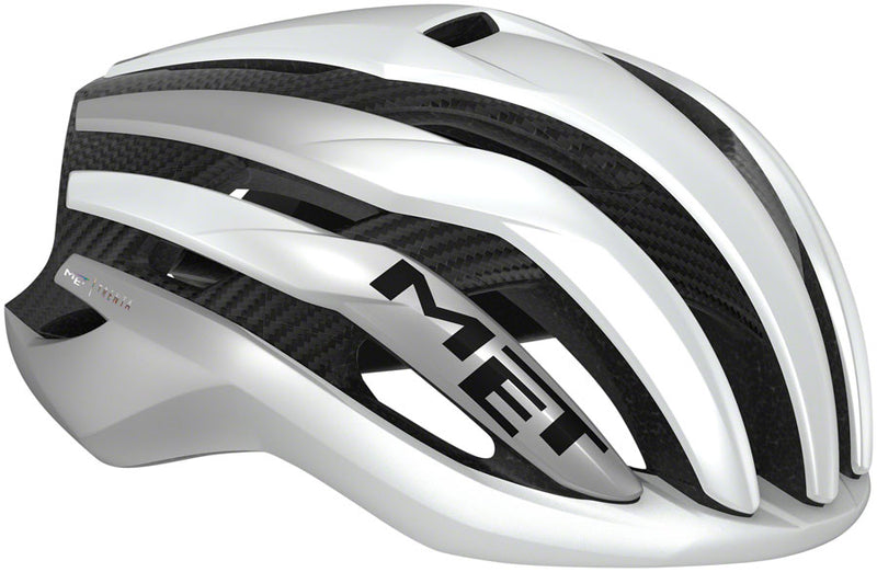 MET Trenta 3K Carbon MIPS Helmet - White/Silver Metallic Matte Small