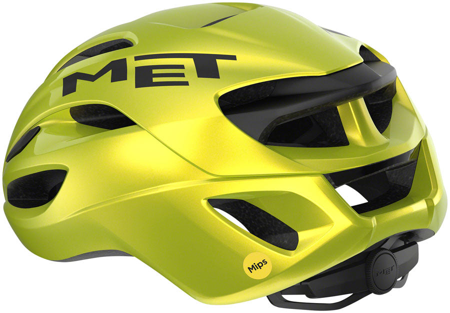 MET Rivale MIPS Helmet - Lime Yellow Metallic Glossy Small