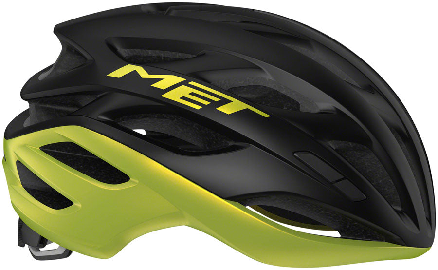 MET Estro MIPS Helmet - Black/Lime Yellow Metallic Glossy Small