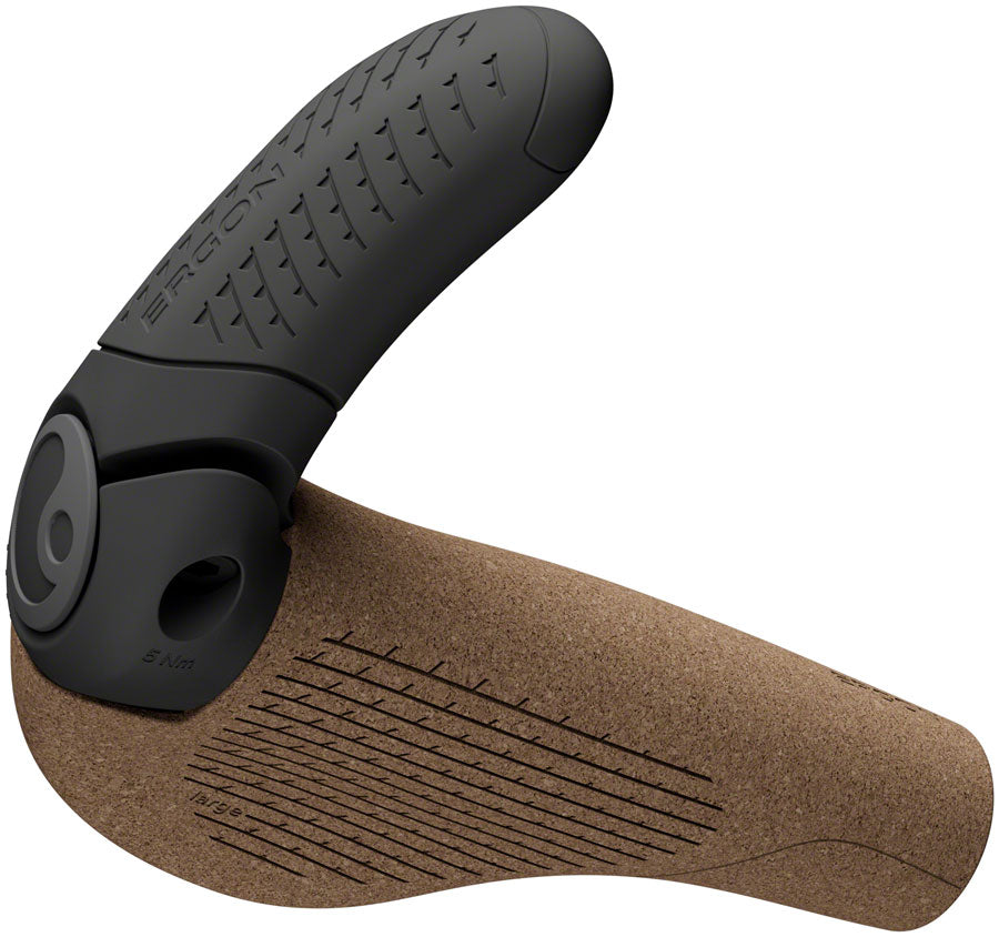 Ergon GP3 Evo BioKork Grips - Lock-On Large Black/Tan