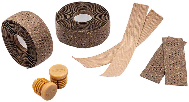 Brooks Regenerated Leather Bar Tape - 1.8mm Brown