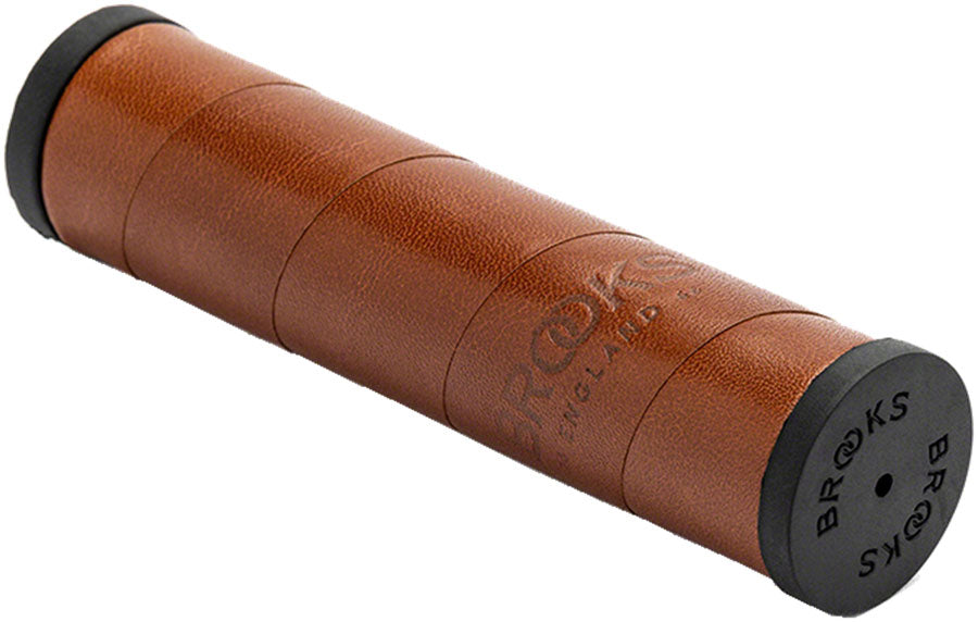 Brooks Willow Leather Grips - Honey 130/130mm